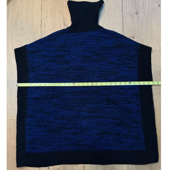 Michael Kors Poncho Knit Cotton Sweater Boxy Relaxed Fit Turtleneck, Size SMALL - Picture 4 of 10